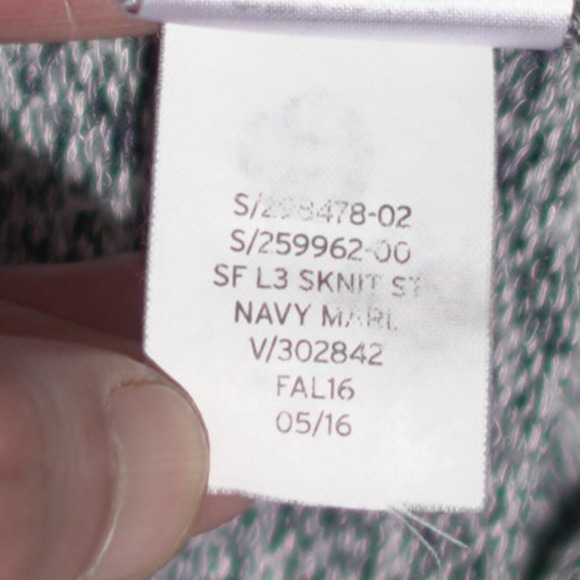 Gap V-Neck Pullover Sweater Navy Long Sleeve Lightweight Sz L Nautical Layering - Picture 5 of 14